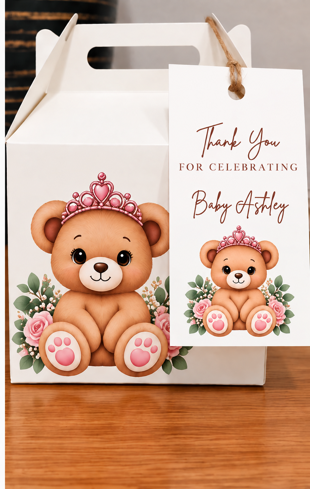 Teddy Bear Baby Shower Favor Boxes