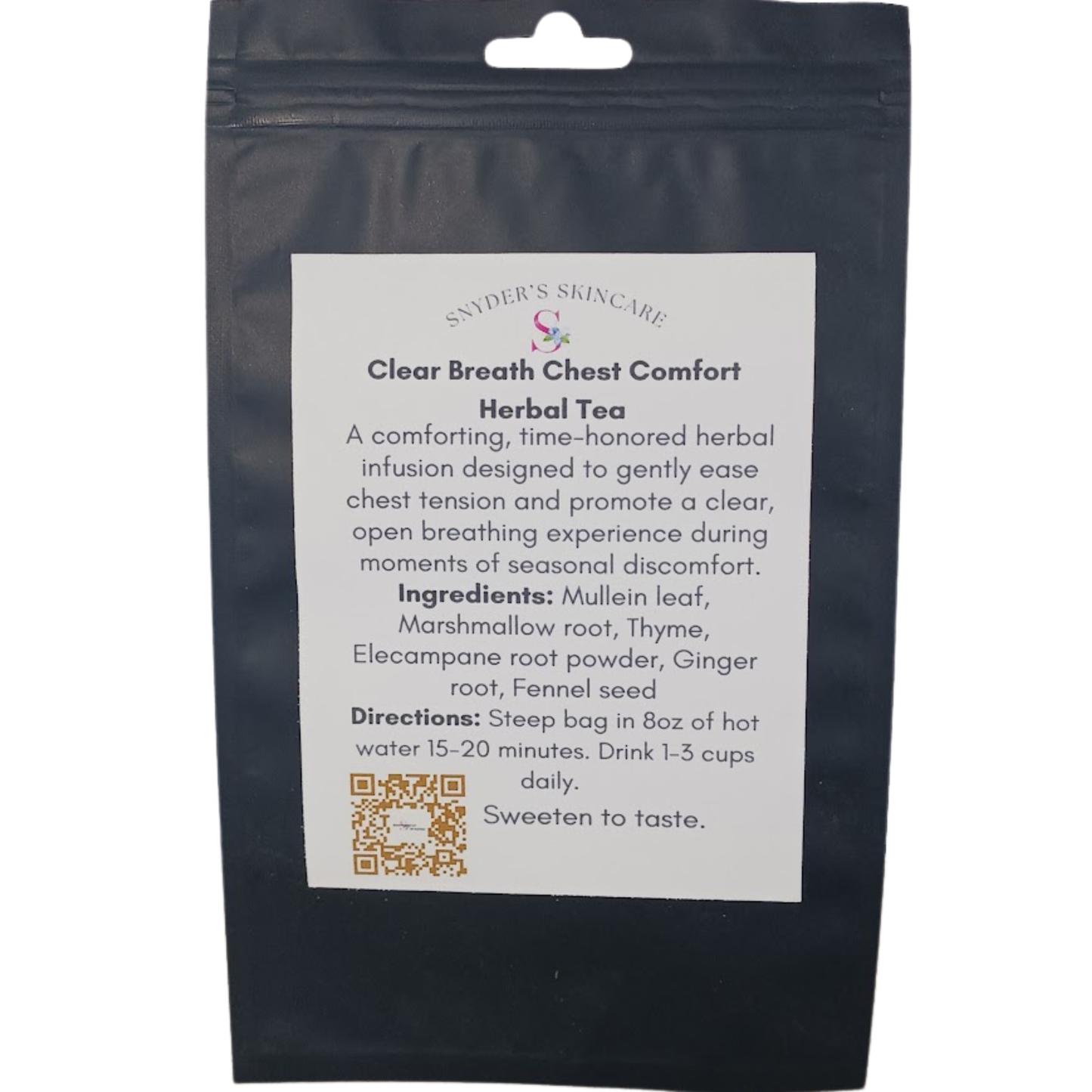 Clear Breath Chest Comfort Herbal Tea - Snyder's Skincare
