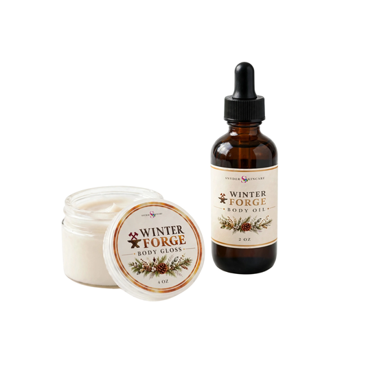Winter Forge Body Oil & Body Gloss Duo – Men's Holiday Gift Set
