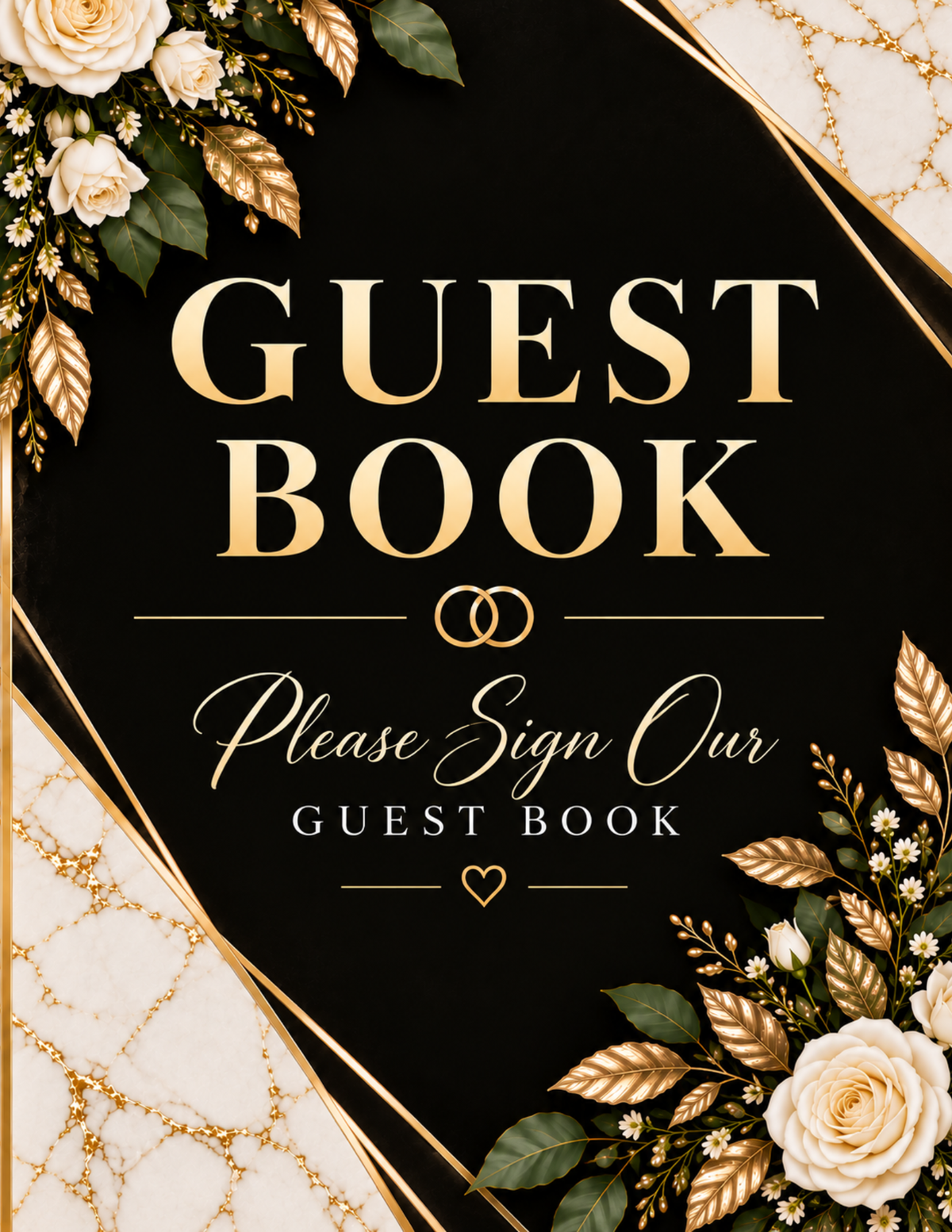 Modern Luxury Wedding Sign Set – 7 Piece