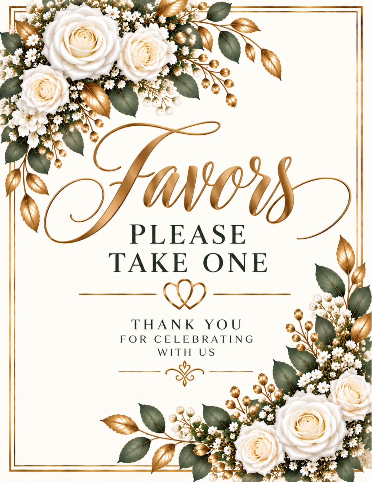 Classic Elegance Personalized Wedding Sign Set – 7 Piece