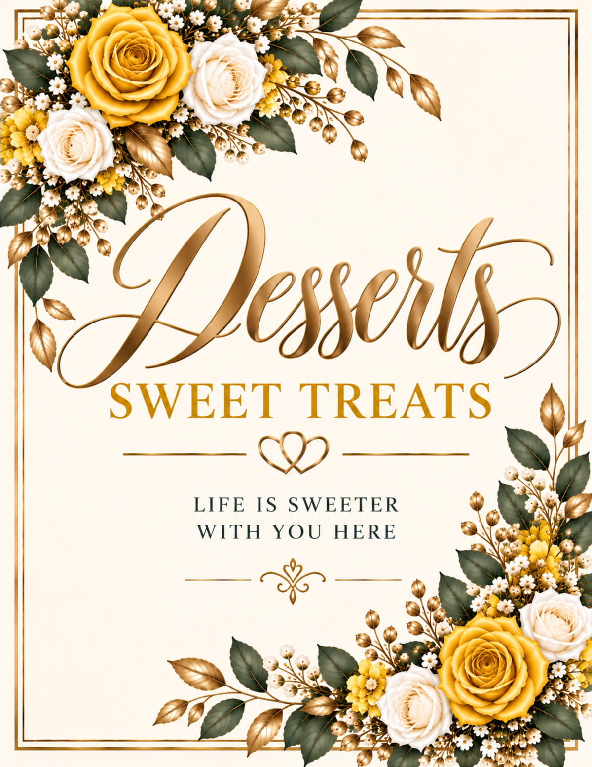 Classic Elegance Personalized Wedding Sign Set – 7 Piece