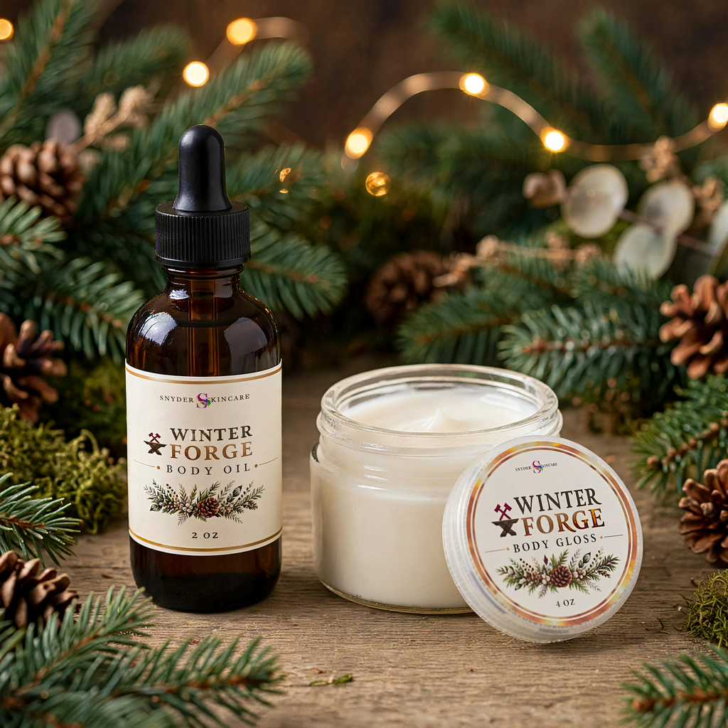 Winter Forge Body Oil & Body Gloss Duo – Men's Holiday Gift Set